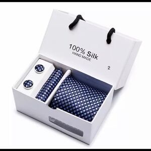 3 PIECE MENS EXTRA LONG SILK TIE SET‎